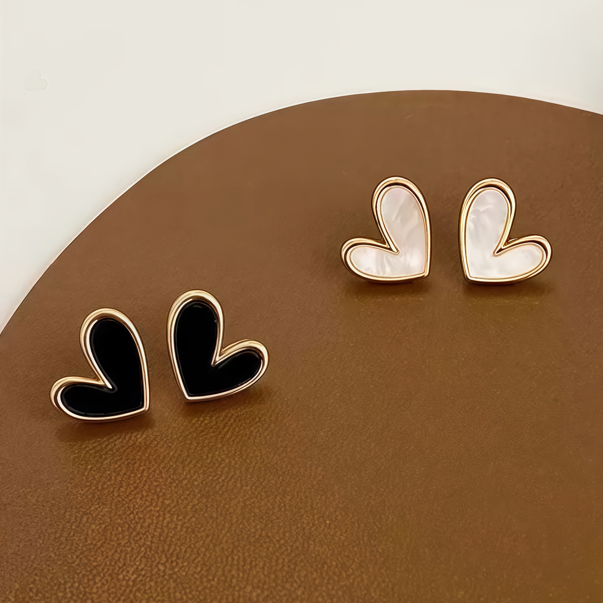 Heart Shaped Stud Earrings - Hypoallergenic Stainless Steel